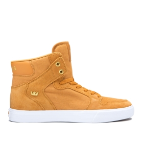 Supra VAIDER Høye Sneakers Dame Gull/Hvite | NO-37510